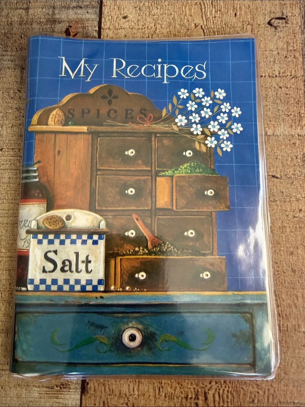 Vintage My Recipes Recipe Organizer - Blue Recipe Binder with Cards NOS - Picture 2 of 7